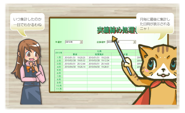 いつ集計したのか一目でわかる